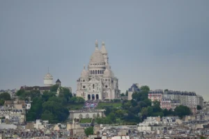 Sacré-Cœur Basilica in Montmartre, Paris hilltop view