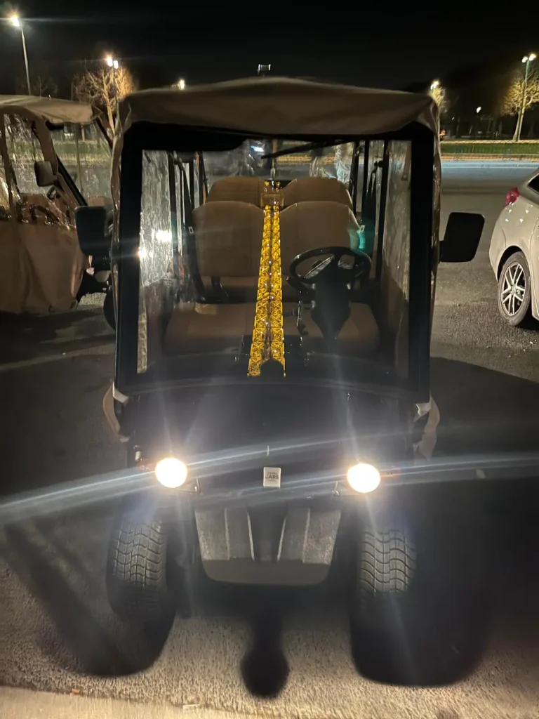 Private Paris by Night golf cart tour with Eiffel Tower views after dark